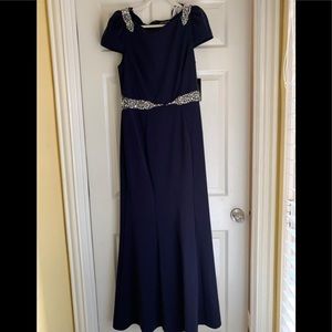 Cachet blue evening gown